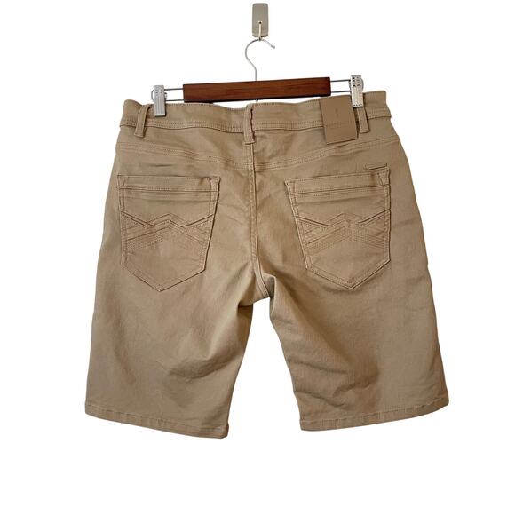 Scott James Shorts Mens 32W Khaki Tan Slim Fit Stretch Cotton Blend - Picture 2 of 10